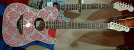 Pink Paisley Acoustic Stratocaster